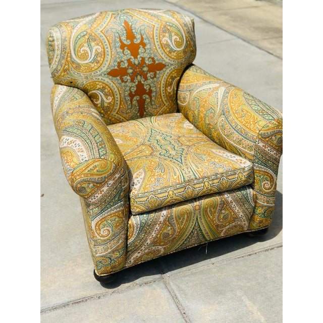 1950s Vintage Chairs Reupholstered in Martin Bullard for Schumacher Fabric For Sale - Image 5 of 8