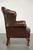 Chesterfield Wing Chair in Cowhide Leather For Sale - Image 3 of 13