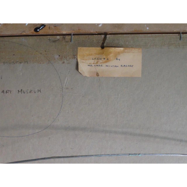 Paper Mid 20th Century "Portrait of a Young Man" Oil Painting on Board by James Hueter, Framed For Sale - Image 7 of 9