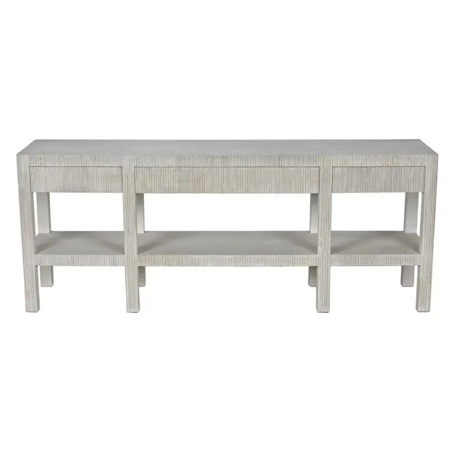 Noir Conrad Console, White Wash For Sale - Image 4 of 6