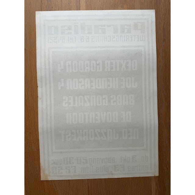 Paper Martin Kaye, Paradiso Jazz Concert Poster, Screenprint, 1970s For Sale - Image 7 of 8