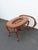 Brown Heavy Hand Carved Cameo Coffee Table With Glass Top Serving Tray 6644 For Sale - Image 8 of 17