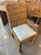 Vintage 1970s Italian woven rattan cane desk & matching chair. Two drawers. All sides are finished, including the back,...