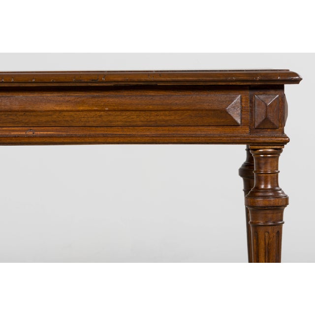 Late 19th Century French Louis XVI Style Walnut Writing Table With Side Drawers For Sale In New York - Image 6 of 18