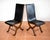 Mid-Century Neo-Classical Spanish Oak and Black Leather Dining Chairs by Pierre Lottier for Valmazan, 1960s, Set of 2 For Sale - Image 10 of 18