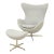 Mid Century Modern Egg Lounge Chair & Ottoman Arne Jacobsen for Fritz Hansen For Sale