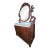Antique Late 19th Century Victorian Dresser Featuring a Carved Mirror and Original Marble Top. For Sale