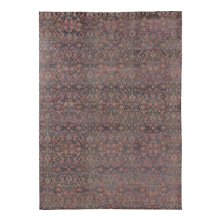 Rug & Kilim’s Modern Classics Rug in Gray Field and Polychromatic Floral Design For Sale