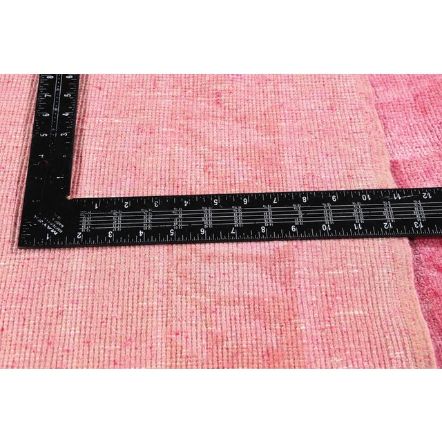 Textile Vintage Turkish Pink Oushak Rug, 04'05 X 09'04 For Sale - Image 7 of 10