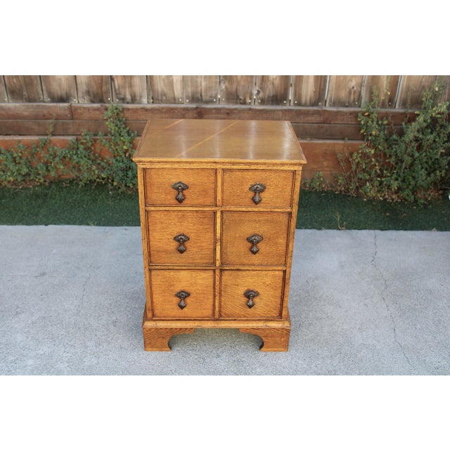 Apothecary Oak Nightstand Chairish