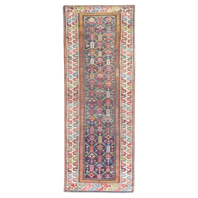 Early 20th Century Caucasian Gendje Runner For Sale - Image 9 of 18