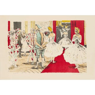 Dancers in Theatre - Original Lithograph by Maurice Brianchon 1940s-1950s For Sale