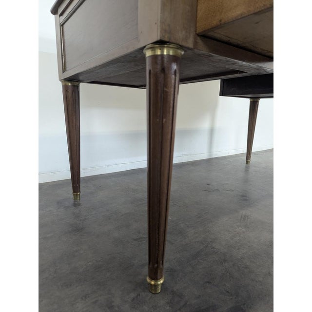 Late 19th Century Louis XVI Flat Desk in Mahogany For Sale - Image 6 of 9