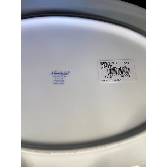 Noritake Late 20th Century Noritake Fitzgerald Oval Serving Platter For Sale - Image 4 of 4