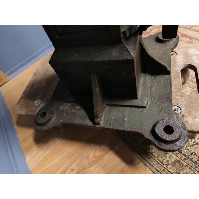 Large Cast Iron Pedestal with Cast Iron Machine Leg, 1890s, Set of 2 For Sale - Image 5 of 18
