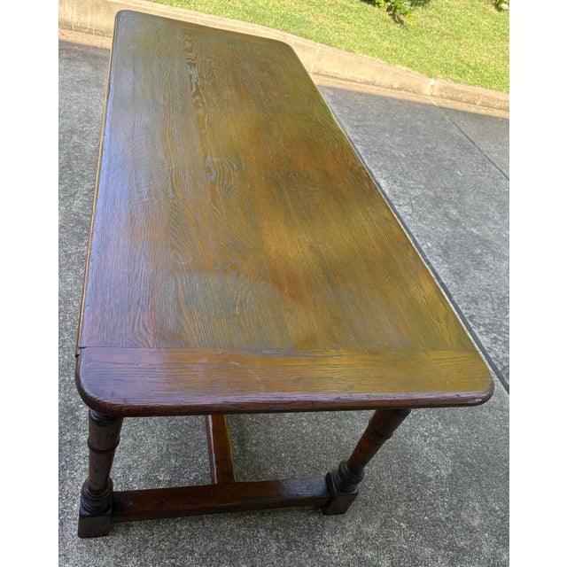 Wood French Country Farm Dining Table For Sale - Image 7 of 12