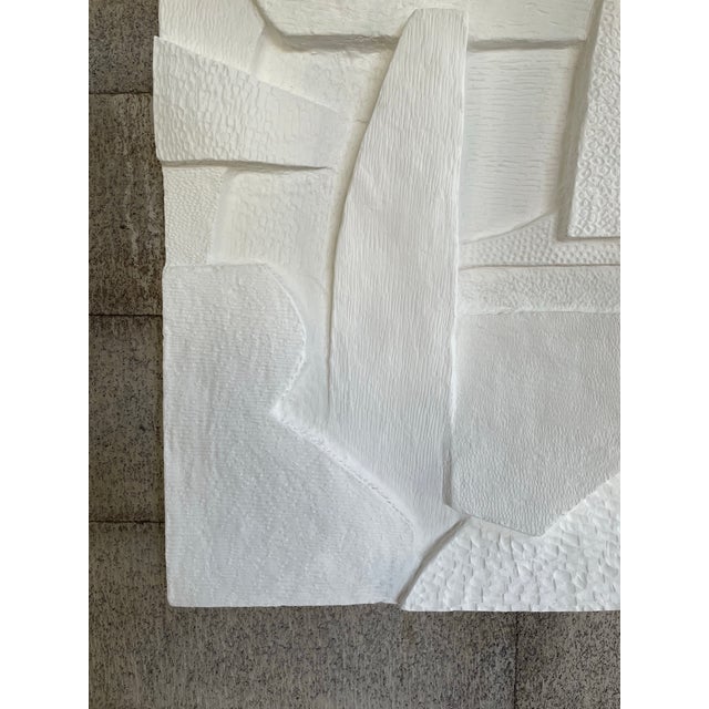 White Textured Cubist Relief For Sale - Image 8 of 11