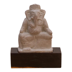 The Stone Guardian Seated Ganesha Antique Sculpture
