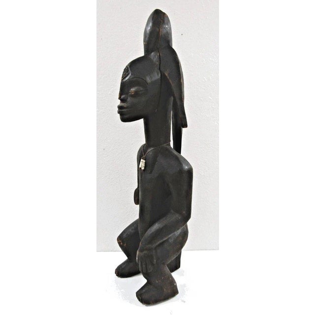 African Antique African Mumuye Iagalagana Jagana Seated Figure Sculpture From Nigeria For Sale - Image 3 of 12