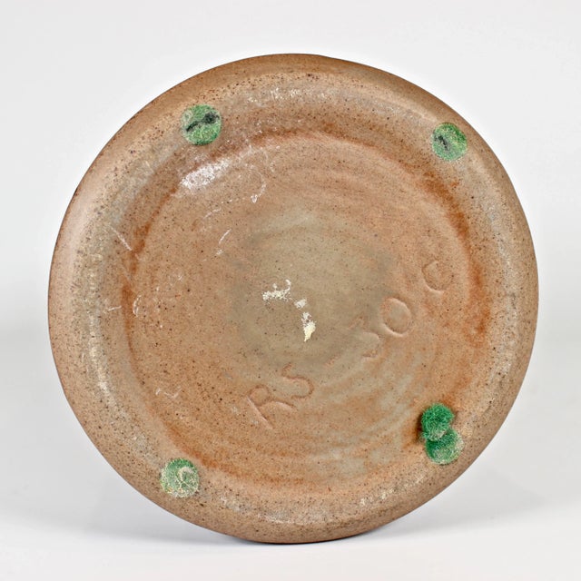 Tall Signed Ceramic Chocolate & Cinnamon Glazed Vase For Sale - Image 9 of 11