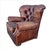 Restoration Hardware Churchill Tufted Leather Armchair For Sale - Image 12 of 18