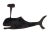1940's Whale Sheet Iron Weathervane For Sale