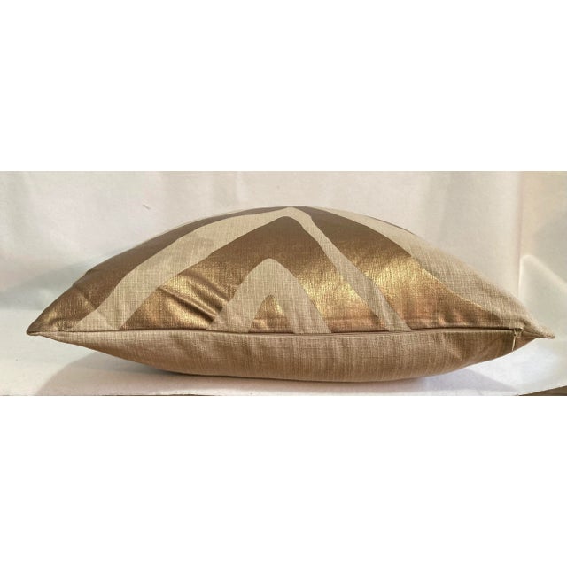 Contemporary Copper Metallic Animal Print Accent Pillow Cover For Sale - Image 4 of 6