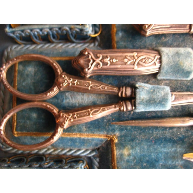 Set of 13 French Napoleon III Sewing Inlay Box For Sale - Image 4 of 10