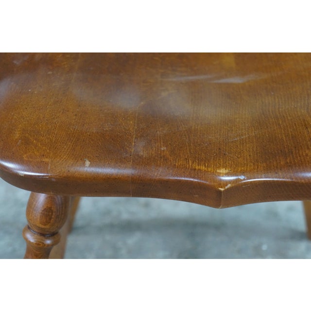 6 Vintage Kli Logatec Slovenia Windsor Style Solid Maple Bow Back Dining Chairs For Sale - Image 12 of 18