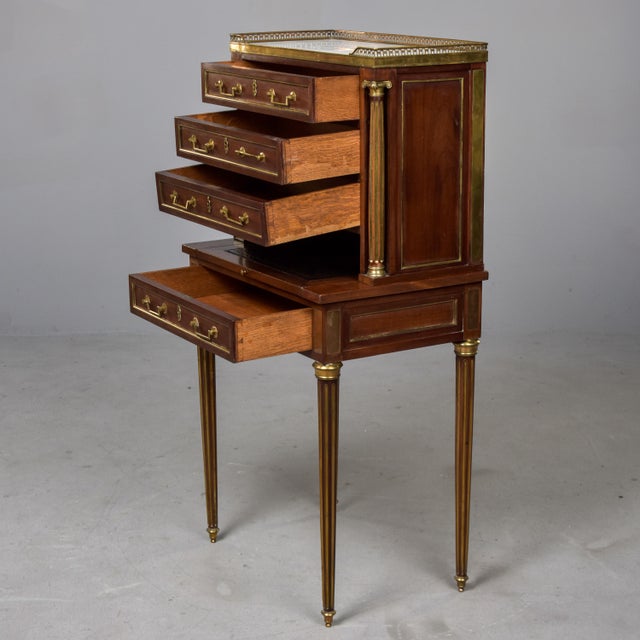 Early 20th Century Louis XVI Style Small Desk With Brass Fittings For Sale - Image 10 of 12
