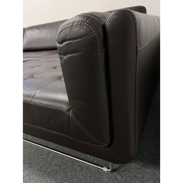 Bracci Italian Chocolate Leather "Living" Sectional Chairish