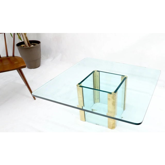 Mid-Century Modern glass coffee table by Pace Collection.