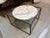 Warren Platner White Marble Coffee Table with Brass Wire Base An iconic example of Mid-Century Modern design, this elegant...
