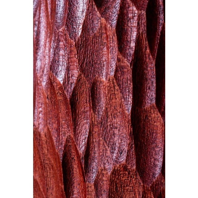 Contemporary Volume 03 Floor Lamp in Red Mahogany and Stained Abachi Wood by Tellurico For Sale - Image 3 of 9