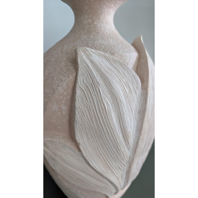 Vintage Postmodern Sunset Sculptural Banana Leaf Table Lamp, Tropical Palm Beach Style For Sale In Tampa - Image 6 of 13