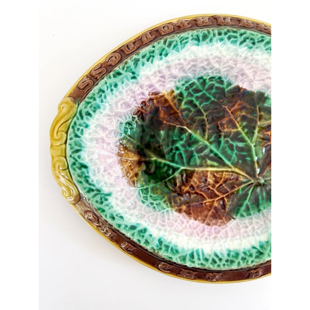 Antique 19th Century Majolica Bread Tray, C1880s For Sale - Image 10 of 12