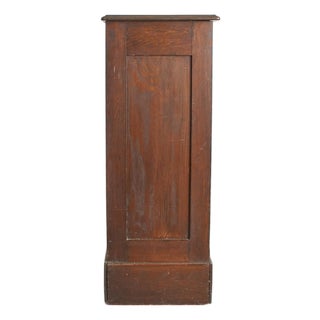 Antique French Single Oak Tambour Filing Cabinet, 1920s For Sale