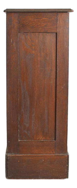 Antique French Single Oak Tambour Filing Cabinet, 1920s