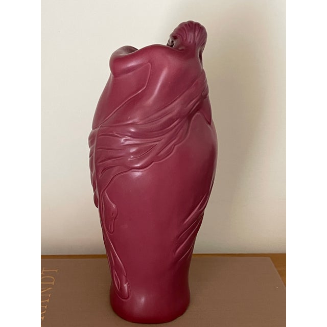 Rose Rare 1920s Vintage Van Briggle (Lorelei) Woman in the Well Vase For Sale - Image 8 of 12