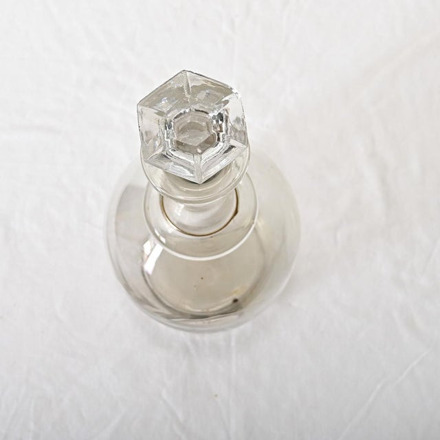 Glass French 19th Century Large Glass Calvados Decanter With Stopper For Sale - Image 7 of 8
