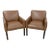 A Pair of Vico Magistretti for Cassina Model 896 Full Grain brown Leather lounger chairs. Model 896 very rare to come by....