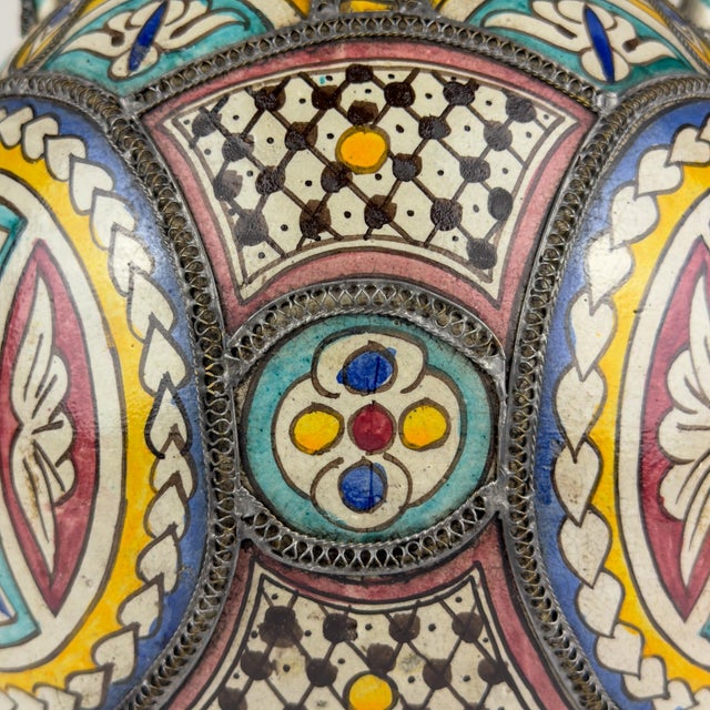 Vintage Moroccan Palatial Pottery Vase, 1930s-1950s For Sale - Image 15 of 17