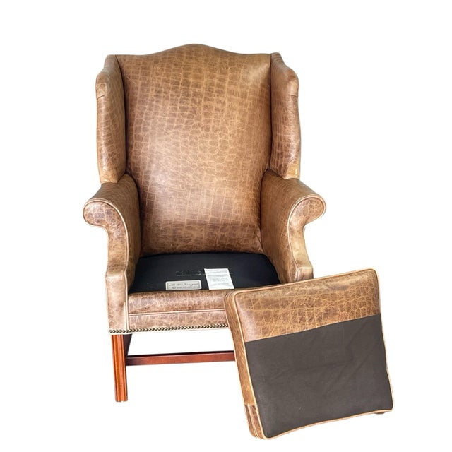 Vintage Wingback Chair by Century Furniture (Lt Designs) For Sale In Naples, FL - Image 6 of 12