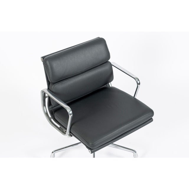 Eames for Herman Miller Gray Leather Office Chair 2000s For Sale - Image 10 of 13
