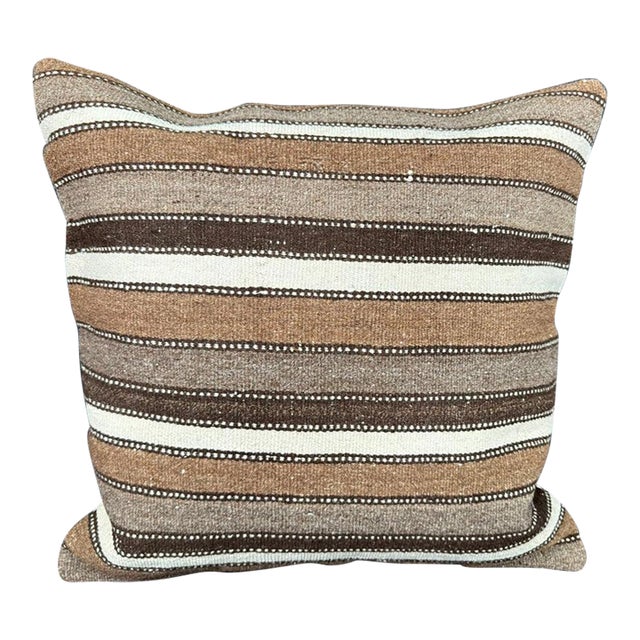 Turkish Hemp Pillow Cushion Natural Beige Brown Cushion Cover 20x20 For Sale