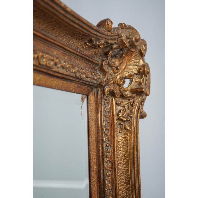 Large Gold Framed Rectangular Beveled Glass Mirror Chairish