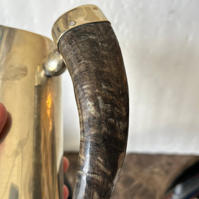 Patagonian German Silver and Horn Handle Angled Pitcher For Sale - Image 11 of 12