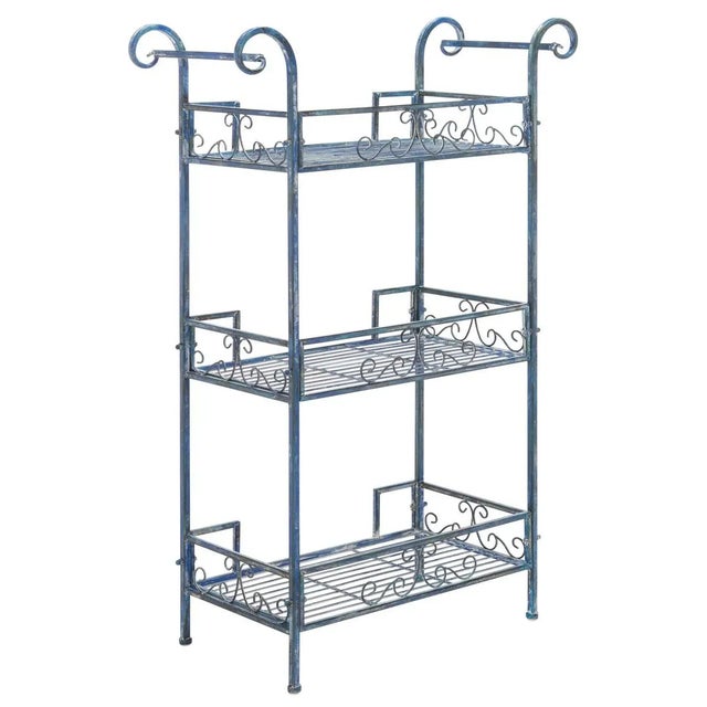 Noreen 3 Tier Shelf - Mossy Blue For Sale - Image 11 of 11