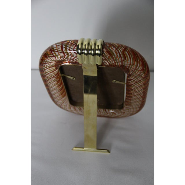 2000 - 2009 Photo Frame in Red Filigree Murano Glass by Paolo Venini, 2000 For Sale - Image 5 of 18