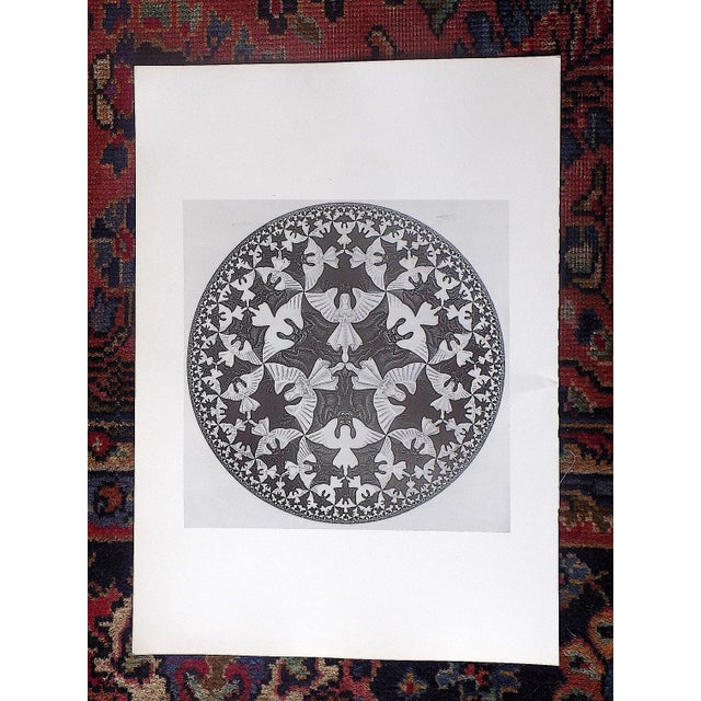 1980s Vintage 20th Century M. C. Escher Lithograph "Circle Limit IV (Heaven and Hell)" For Sale - Image 5 of 5